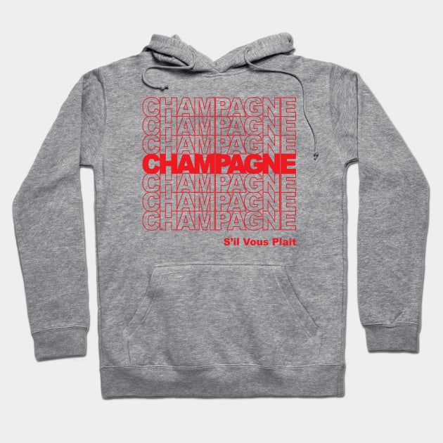 Champagne, thank you Hoodie by kellabell9